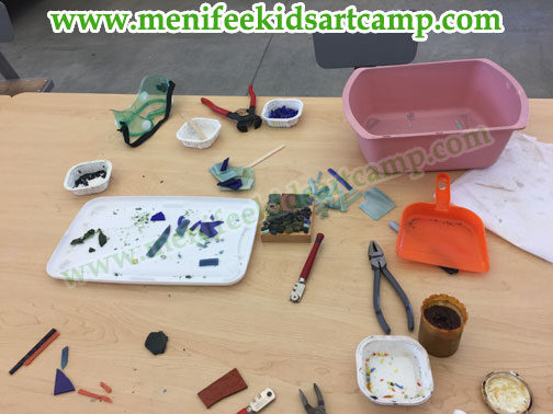 STEAM summer camp- mosaic workshop  for children in Menifee California