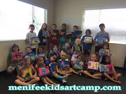 canvas painting art classes painting lessons for kids in Menifee california Summer art camp in Canyon lake